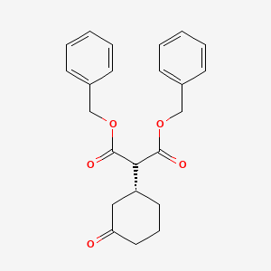 molecular formula C23H24O5 B14285012 dibenzyl 2-[(1R)-3-oxocyclohexyl]propanedioate CAS No. 164931-75-3