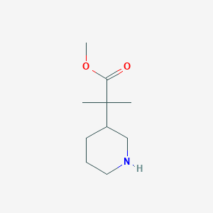 molecular formula C10H19NO2 B1428502 Methyl 2-methyl-2-(piperidin-3-yl)propanoate CAS No. 861514-06-9