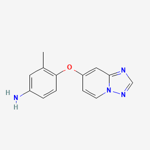 molecular formula C13H12N4O B1428504 4-([1,2,4]Triazolo[1,5-a]pyridin-7-yloxy)-3-methylaniline CAS No. 937263-71-3