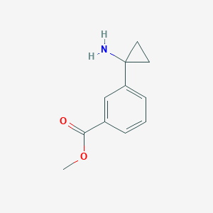 molecular formula C11H13NO2 B1428505 Methyl 3-(1-aminocyclopropyl)benzoate CAS No. 1295297-96-9