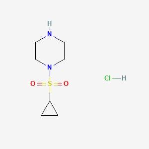 molecular formula C7H15ClN2O2S B1428508 1-(Cyclopropylsulfonyl)piperazine hydrochloride CAS No. 1057385-13-3