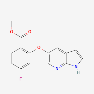 molecular formula C15H11FN2O3 B1428509 2-(1h-吡咯并[2,3-b]吡啶-5-氧基)-4-氟苯甲酸甲酯 CAS No. 1235865-75-4