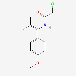 molecular formula C13H16ClNO2 B14285095 2-Chloro-N-[1-(4-methoxyphenyl)-2-methylprop-1-en-1-yl]acetamide CAS No. 118283-97-9