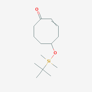 molecular formula C14H26O2Si B14285136 5-{[tert-Butyl(dimethyl)silyl]oxy}cyclooct-2-en-1-one CAS No. 137655-23-3