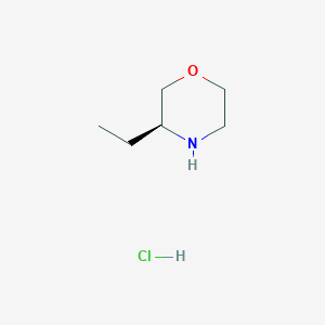 molecular formula C6H14ClNO B1428516 (S)-3-Ethylmorpholine hydrochloride CAS No. 218594-88-8