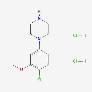molecular formula C11H17Cl3N2O B1428530 1-(4-氯-3-甲氧苯基)哌嗪二盐酸盐 CAS No. 926660-93-7