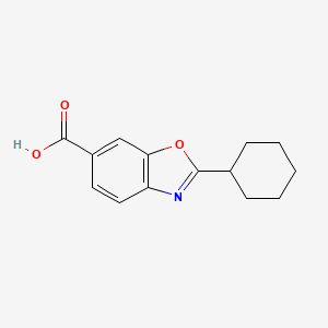 molecular formula C14H15NO3 B1428533 2-环己基-苯并恶唑-6-羧酸 CAS No. 1181353-33-2