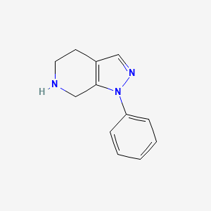 molecular formula C12H13N3 B1428535 1-苯基-4,5,6,7-四氢-1H-吡唑并[3,4-c]吡啶 CAS No. 1395493-35-2
