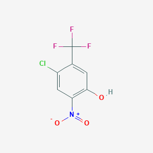 molecular formula C7H3ClF3NO3 B1428537 4-氯-2-硝基-5-(三氟甲基)苯酚 CAS No. 1192021-48-9