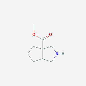 molecular formula C9H15NO2 B1428542 八氢环戊[c]吡咯-3a-甲酸甲酯 CAS No. 1372548-30-5