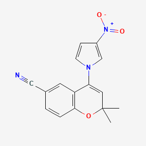 2,2-Dimethyl-4-(3-nitro-1H-pyrrol-1-yl)-2H-1-benzopyran-6-carbonitrile