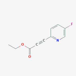 molecular formula C10H8FNO2 B1428546 (5-氟吡啶-2-基)-丙炔酸乙酯 CAS No. 1374672-92-0