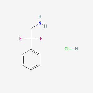 molecular formula C8H10ClF2N B1428547 2,2-Difluoro-2-phenylethanamine HCl CAS No. 39625-10-0
