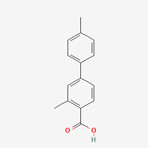 molecular formula C15H14O2 B1428548 3,4'-二甲基-[1,1'-联苯]-4-羧酸 CAS No. 175153-13-6