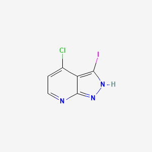 molecular formula C6H3ClIN3 B1428557 4-Chloro-3-iodo-1H-pyrazolo[3,4-b]pyridine CAS No. 949558-30-9