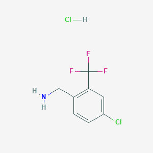 molecular formula C8H8Cl2F3N B1428562 4-氯-2-(三氟甲基)苄胺盐酸盐 CAS No. 874483-01-9