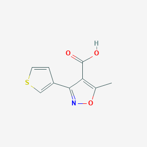 B1428566 5-Methyl-3-(thiophen-3-yl)isoxazole-4-carboxylic acid CAS No. 943131-05-3