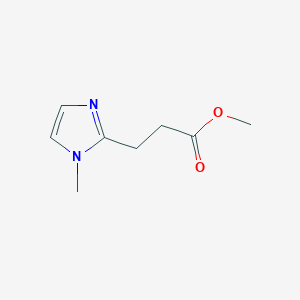 molecular formula C8H12N2O2 B1428576 1H-Imidazole-2-propanoic acid, 1-methyl-, methyl ester CAS No. 869846-77-5