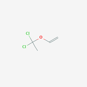 molecular formula C4H6Cl2O B14285773 (1,1-Dichloroethoxy)ethene CAS No. 141265-81-8