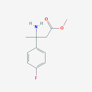 molecular formula C11H14FNO2 B1428579 3-氨基-3-(4-氟苯基)丁酸甲酯 CAS No. 1513358-53-6