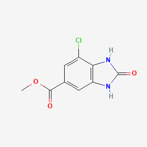 molecular formula C9H7ClN2O3 B1428582 Methyl 7-chloro-2-oxo-1,3-dihydro-1,3-benzodiazole-5-carboxylate CAS No. 1301214-59-4