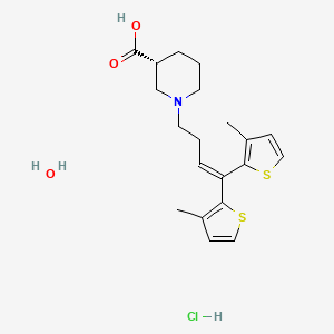 molecular formula C20H28ClNO3S2 B1428589 Tiagabine hydrochloride hydrate CAS No. 145821-57-4