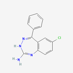 1H-1,3,4-Benzotriazepin-2-amine, 7-chloro-5-phenyl-