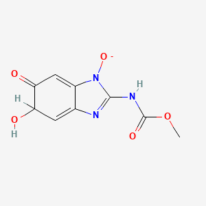 Carbamic acid, (6-hydroxy-3-oxido-5-oxo-5H-benzimidazol-2-yl)-, methyl ester