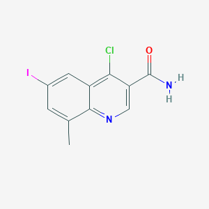 molecular formula C11H8ClIN2O B1428597 4-氯-6-碘-8-甲基喹啉-3-甲酰胺 CAS No. 801315-31-1