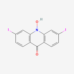 molecular formula C13H7I2NO2 B14285972 10-Hydroxy-3,6-diiodoacridin-9(10H)-one CAS No. 137452-20-1