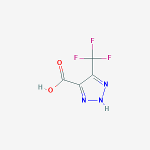 molecular formula C4H2F3N3O2 B1428603 5-(三氟甲基)-1H-1,2,3-三唑-4-羧酸 CAS No. 862112-25-2