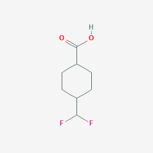 molecular formula C8H12F2O2 B1428604 Cyclohexanecarboxylic acid, 4-(difluoromethyl)- CAS No. 1115331-05-9