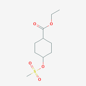 molecular formula C10H18O5S B1428605 Ethyl 4-(methylsulfonyloxy)cyclohexanecarboxylate CAS No. 626238-23-1