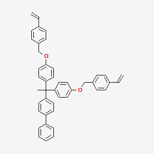 4-(1,1-Bis{4-[(4-ethenylphenyl)methoxy]phenyl}ethyl)-1,1'-biphenyl