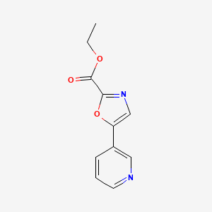 molecular formula C11H10N2O3 B1428611 5-吡啶-3-基-恶唑-2-甲酸乙酯 CAS No. 857334-87-3