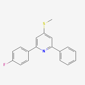 molecular formula C18H14FNS B14286139 2-(4-Fluorophenyl)-4-methylthio-6-phenylpyridine CAS No. 116610-59-4