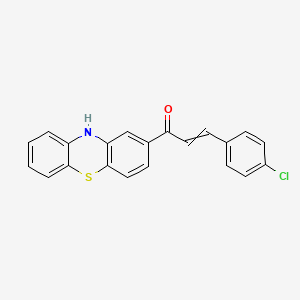 3-(4-Chlorophenyl)-1-(10H-phenothiazin-2-YL)prop-2-EN-1-one