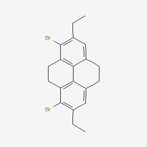 molecular formula C20H20Br2 B14286202 1,8-Dibromo-2,7-diethyl-4,5,9,10-tetrahydropyrene CAS No. 137363-47-4