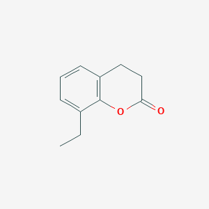 molecular formula C11H12O2 B14286218 8-Ethyl-3,4-dihydro-2H-1-benzopyran-2-one CAS No. 140840-99-9