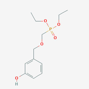 molecular formula C12H19O5P B14286221 Diethyl {[(3-hydroxyphenyl)methoxy]methyl}phosphonate CAS No. 134518-94-8