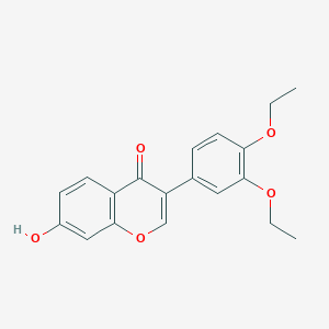 molecular formula C19H18O5 B14286282 3-(3,4-Diethoxyphenyl)-7-hydroxy-4H-1-benzopyran-4-one CAS No. 138948-70-6