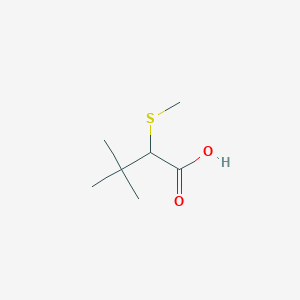 molecular formula C7H14O2S B1428630 3,3-二甲基-2-(甲硫基)丁酸 CAS No. 1461707-51-6