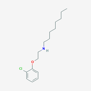 molecular formula C16H26ClNO B14286367 N-[2-(2-Chlorophenoxy)ethyl]octan-1-amine CAS No. 137785-16-1