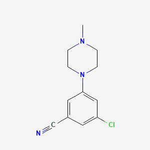 molecular formula C12H14ClN3 B1428637 3-氯-5-(4-甲基哌嗪-1-基)-苯甲腈 CAS No. 896466-67-4