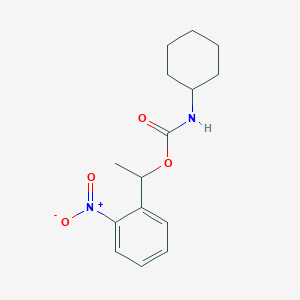 molecular formula C15H20N2O4 B14286381 1-(2-Nitrophenyl)ethyl cyclohexylcarbamate CAS No. 133795-10-5