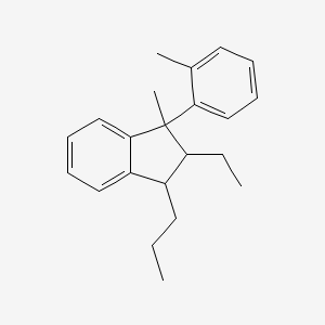 molecular formula C22H28 B14286423 2-Ethyl-1-methyl-1-(2-methylphenyl)-3-propyl-2,3-dihydro-1H-indene CAS No. 137818-70-3