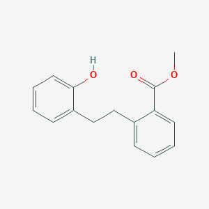 molecular formula C16H16O3 B14286454 Methyl 2-[2-(2-hydroxyphenyl)ethyl]benzoate CAS No. 116237-70-8