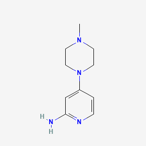 molecular formula C10H16N4 B1428646 4-(4-甲基哌嗪-1-基)吡啶-2-胺 CAS No. 959986-12-0