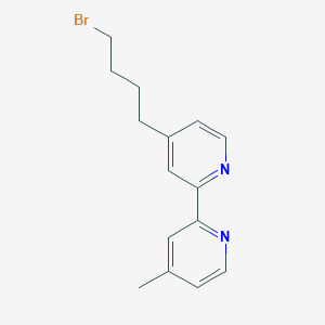 molecular formula C15H17BrN2 B14286493 4-(4-Bromobutyl)-4'-methyl-2,2'-bipyridine CAS No. 115008-03-2