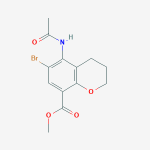B1428651 methyl 6-bromo-5-acetamido-3,4-dihydro-2H-1-benzopyran-8-carboxylate CAS No. 941692-26-8